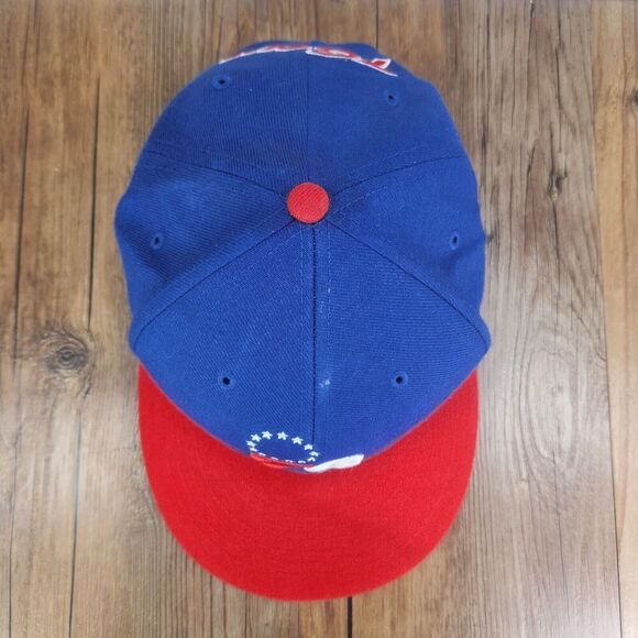Philadelphia 76ers '47 Hardwood Classics Snapback Hat Cap Blue Red Script Retro - Picture 7 of 12
